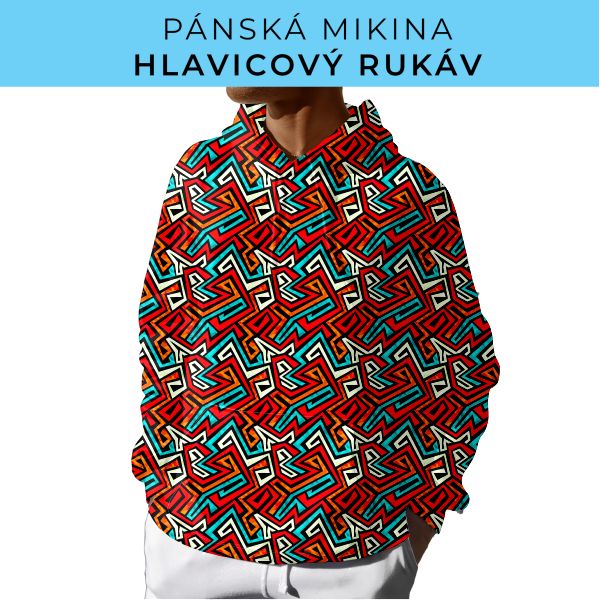 PÁNSKÝ střih - mikina s kapucí