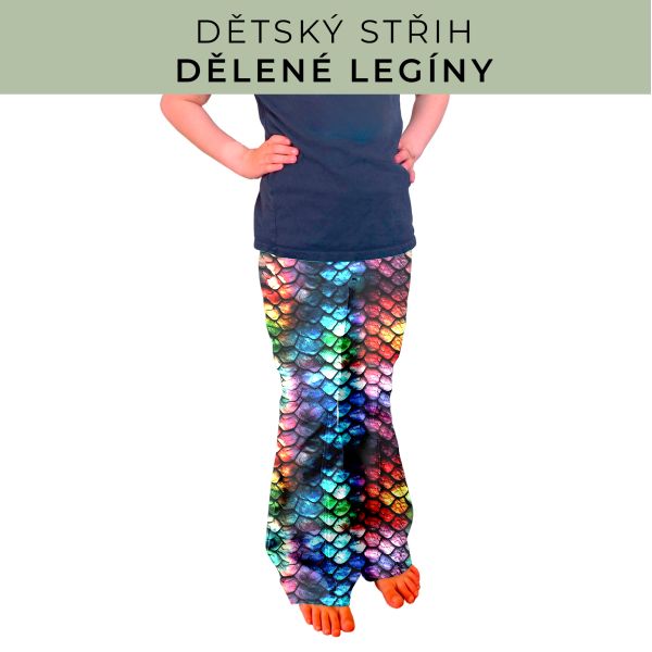 Dětský střih - Dělené legíny