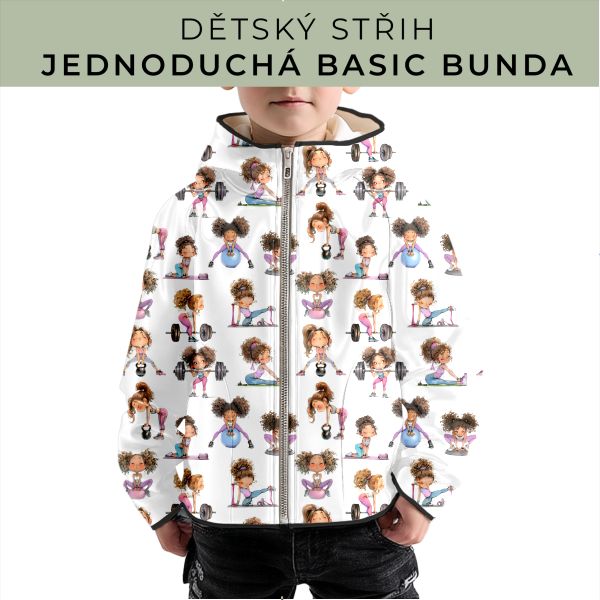 Dětský střih - jednoduchá dětská BASIC  bunda