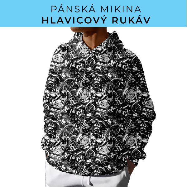 PÁNSKÝ střih - mikina s kapucí