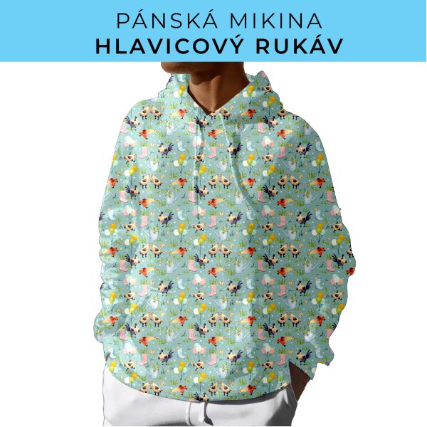 PÁNSKÝ střih - mikina s kapucí