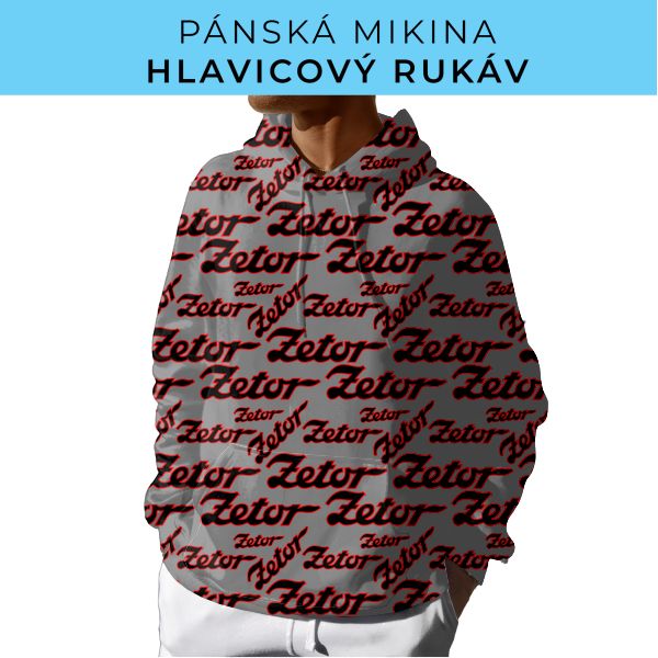 PÁNSKÝ střih - mikina s kapucí