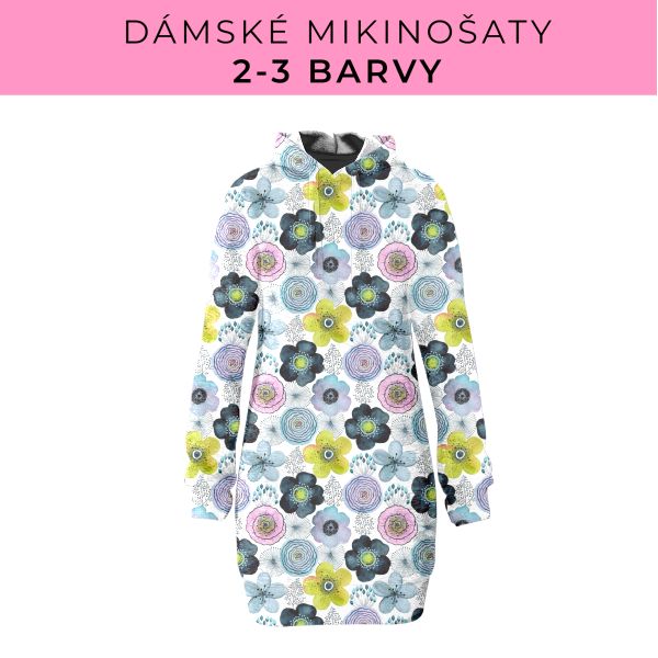 DÁMSKÝ střih - Mikinošaty 2-3 barvy