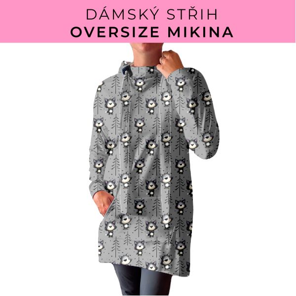 DÁMSKÝ střih - Oversize mikina