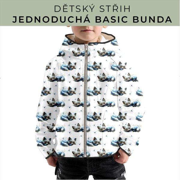 Dětský střih - jednoduchá dětská BASIC  bunda