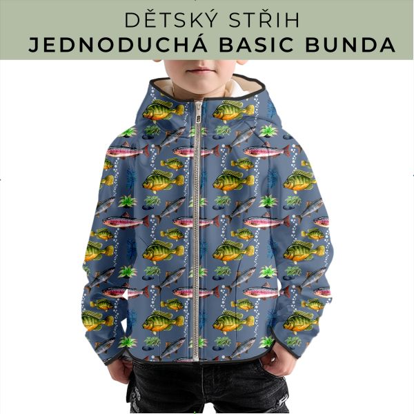 Dětský střih - jednoduchá dětská BASIC  bunda