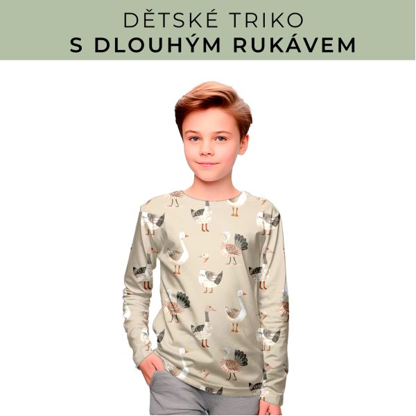 DĚTSKÝ střih - triko dlouhý rukáv