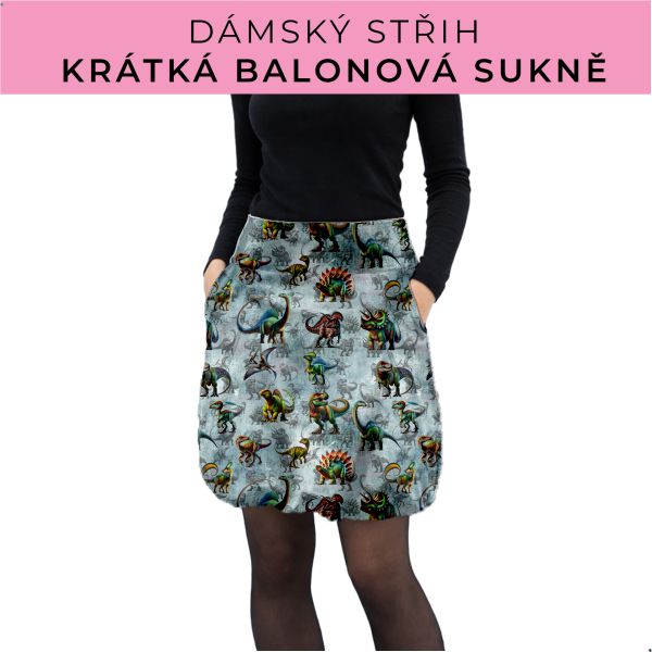 Dámský střih - balonová krátká sukně