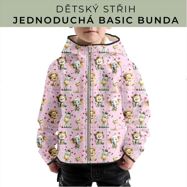 Dětský střih - jednoduchá dětská BASIC  bunda