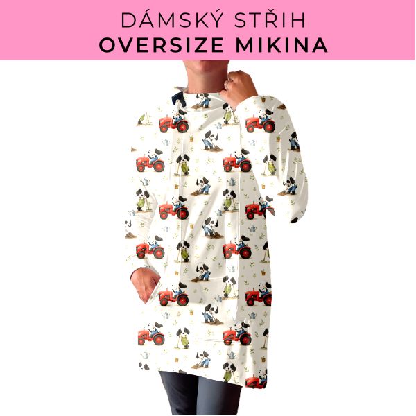 DÁMSKÝ střih - Oversize mikina