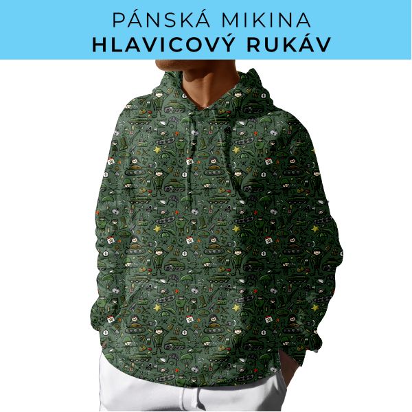 PÁNSKÝ střih - mikina s kapucí