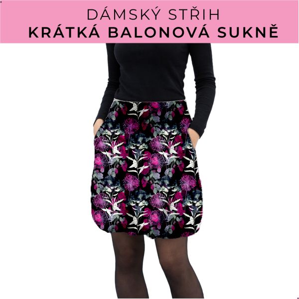 Dámský střih - balonová krátká sukně