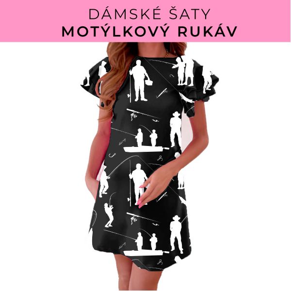 DÁMSKÝ střih - šaty s motýlkovým rukávem