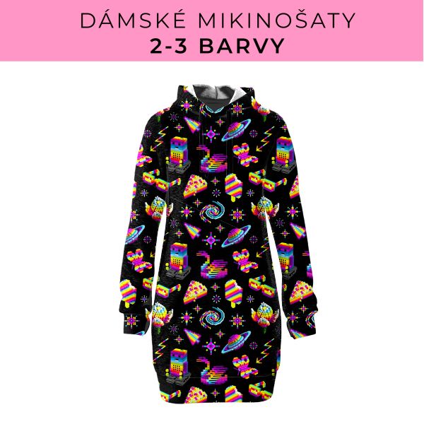 DÁMSKÝ střih - Mikinošaty 2-3 barvy