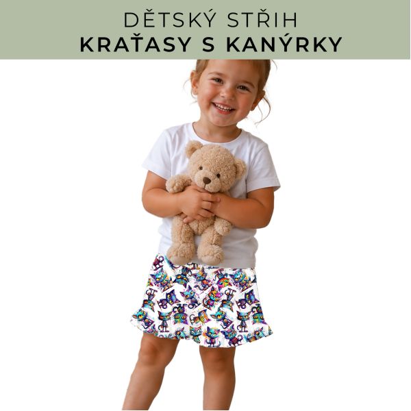 Dětský střih - Kraťásky s kanýrkem