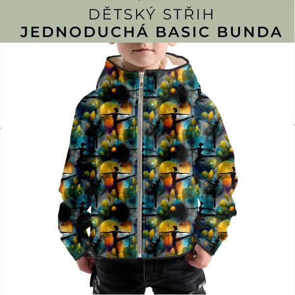 Dětský střih - jednoduchá dětská BASIC  bunda