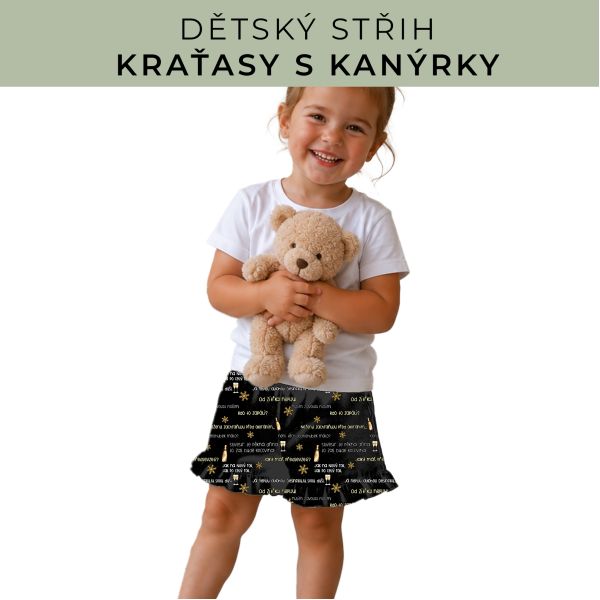Dětský střih - Kraťásky s kanýrkem