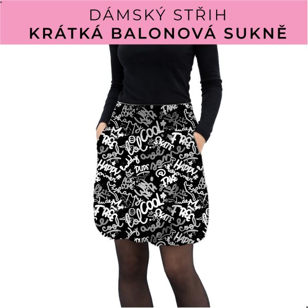 Dámský střih - balonová krátká sukně