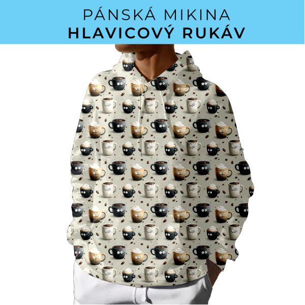 PÁNSKÝ střih - mikina s kapucí