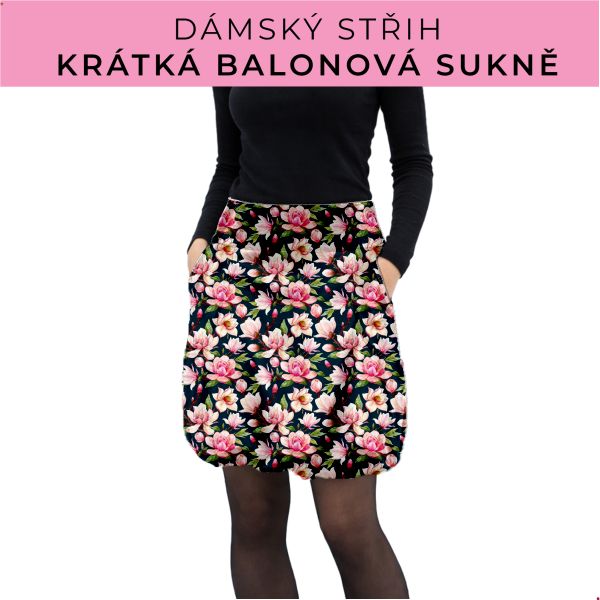 Dámský střih - balonová krátká sukně