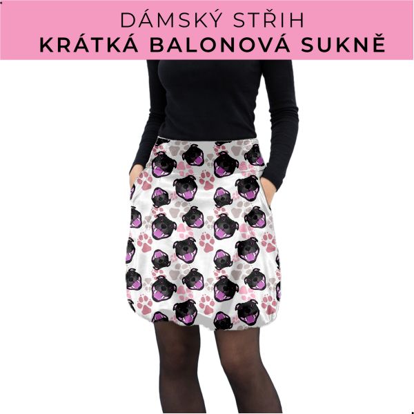Dámský střih - balonová krátká sukně
