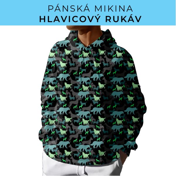 PÁNSKÝ střih - mikina s kapucí
