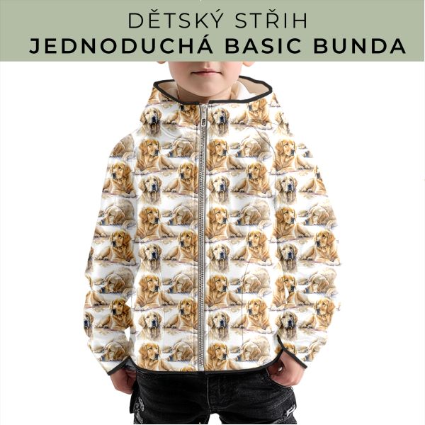 Dětský střih - jednoduchá dětská BASIC  bunda