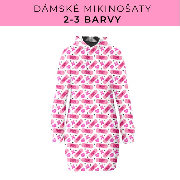 DÁMSKÝ střih - Mikinošaty 2-3 barvy