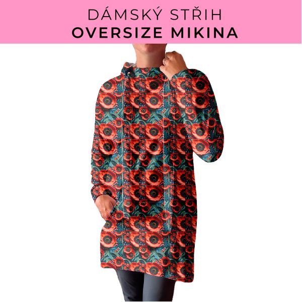 DÁMSKÝ střih - Oversize mikina