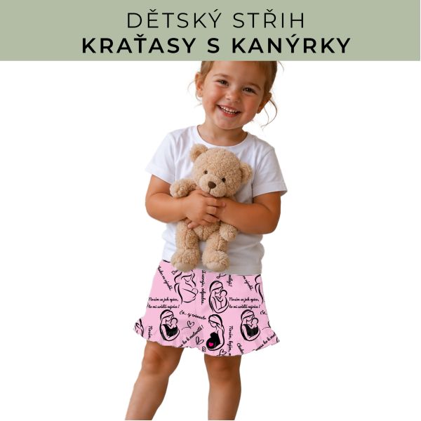Dětský střih - Kraťásky s kanýrkem