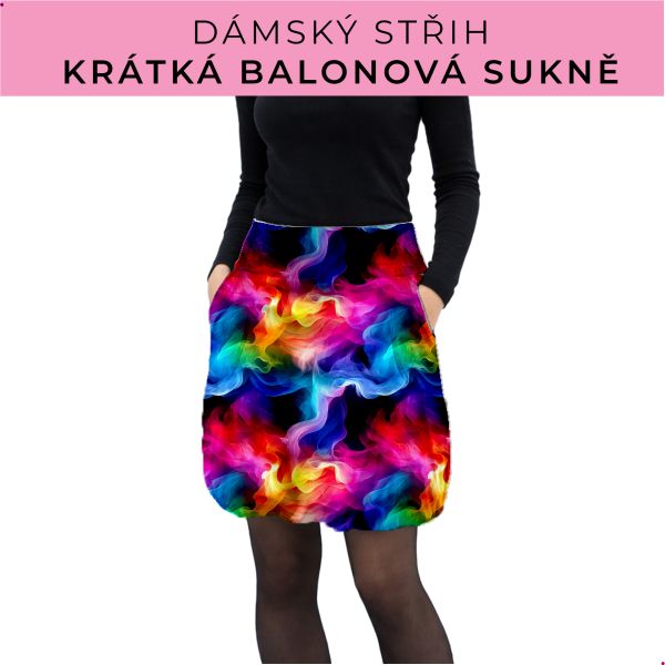 Dámský střih - balonová krátká sukně