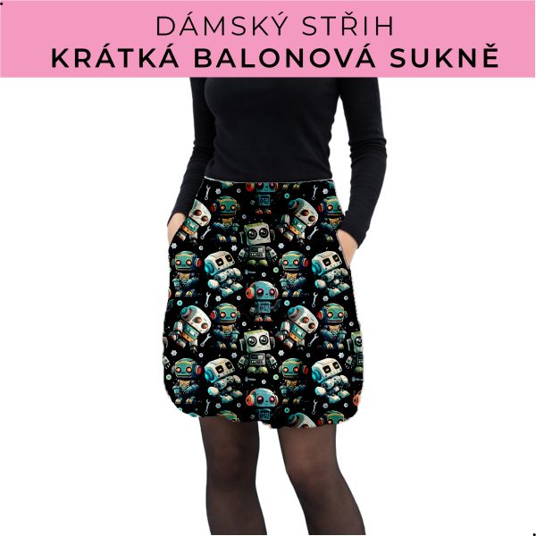 Dámský střih - balonová krátká sukně