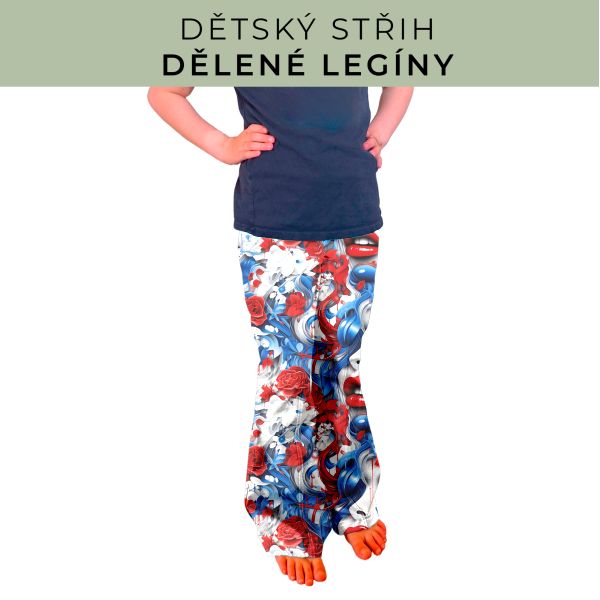 Dětský střih - Dělené legíny