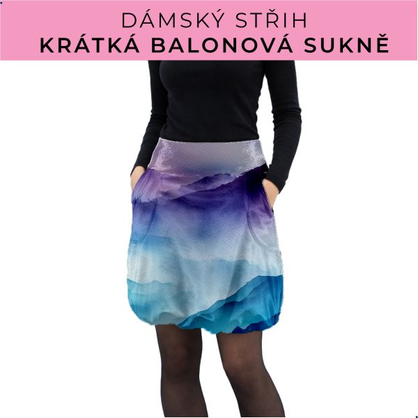 Dámský střih - balonová krátká sukně