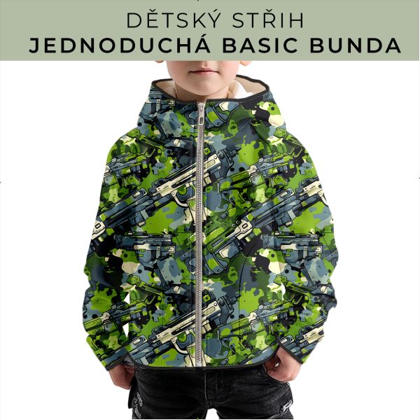 Dětský střih - jednoduchá dětská BASIC  bunda