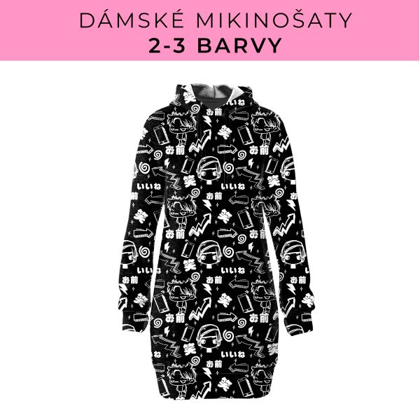 DÁMSKÝ střih - Mikinošaty 2-3 barvy