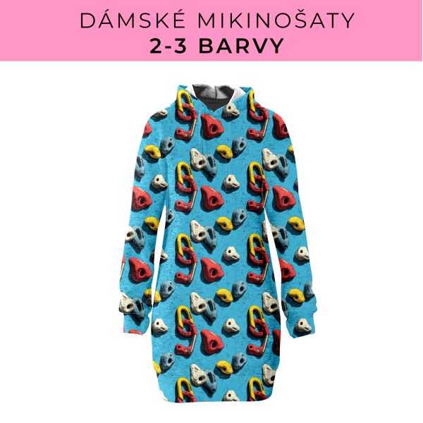 DÁMSKÝ střih - Mikinošaty 2-3 barvy
