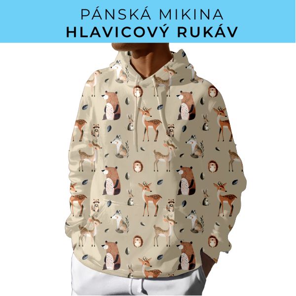 PÁNSKÝ střih - mikina s kapucí