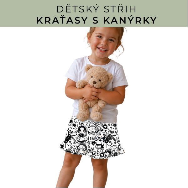 Dětský střih - Kraťásky s kanýrkem