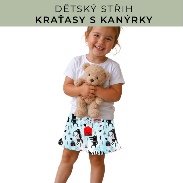 Dětský střih - Kraťásky s kanýrkem