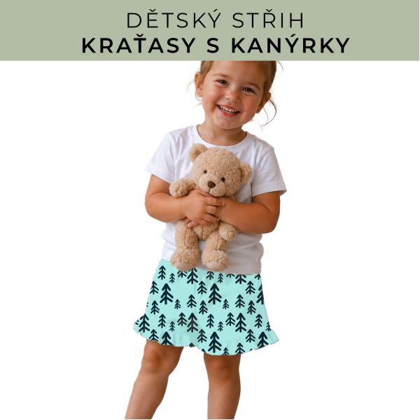 Dětský střih - Kraťásky s kanýrkem