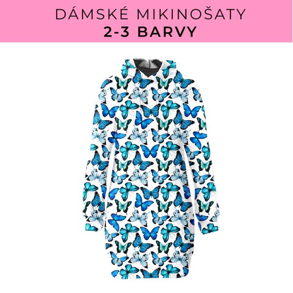 DÁMSKÝ střih - Mikinošaty 2-3 barvy