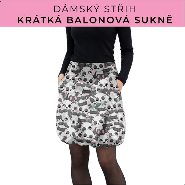 Dámský střih - balonová krátká sukně