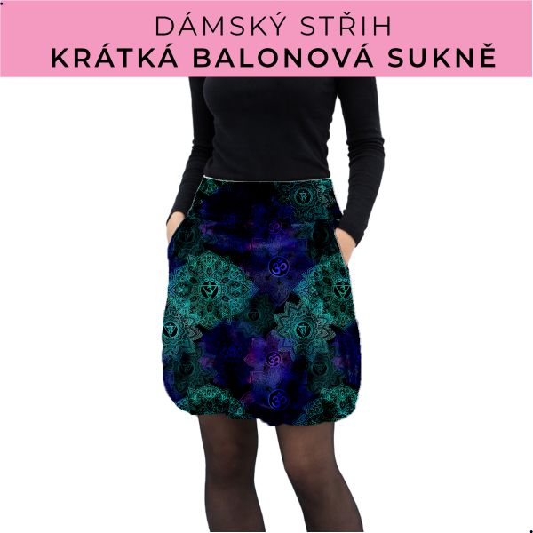 Dámský střih - balonová krátká sukně
