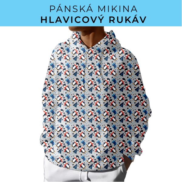 PÁNSKÝ střih - mikina s kapucí