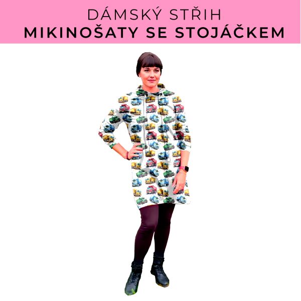 Dámský střih - mikinové šaty se stojáčkem