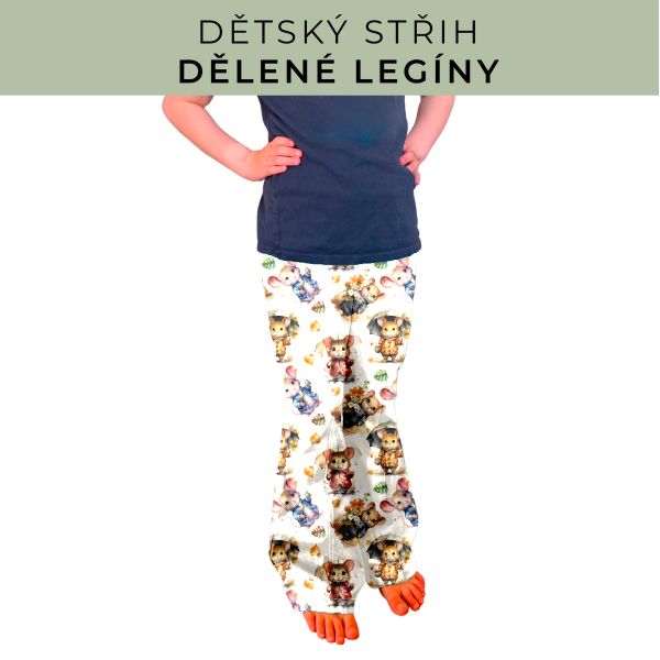 Dětský střih - Dělené legíny