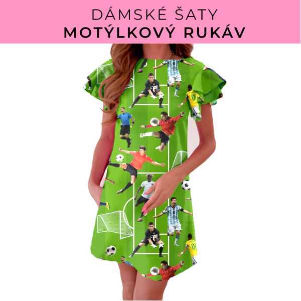 DÁMSKÝ střih - šaty s motýlkovým rukávem