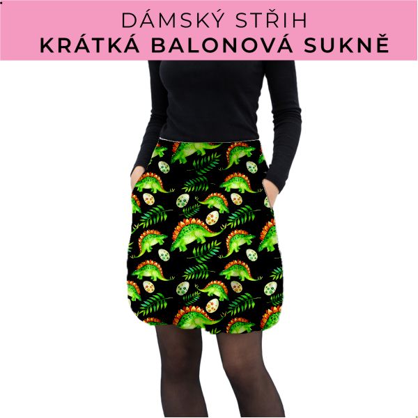 Dámský střih - balonová krátká sukně
