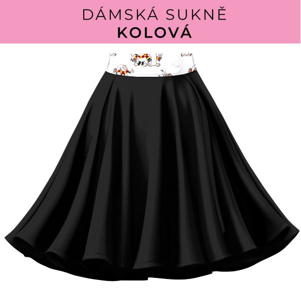 DÁMSKÝ střih - Kolová sukně